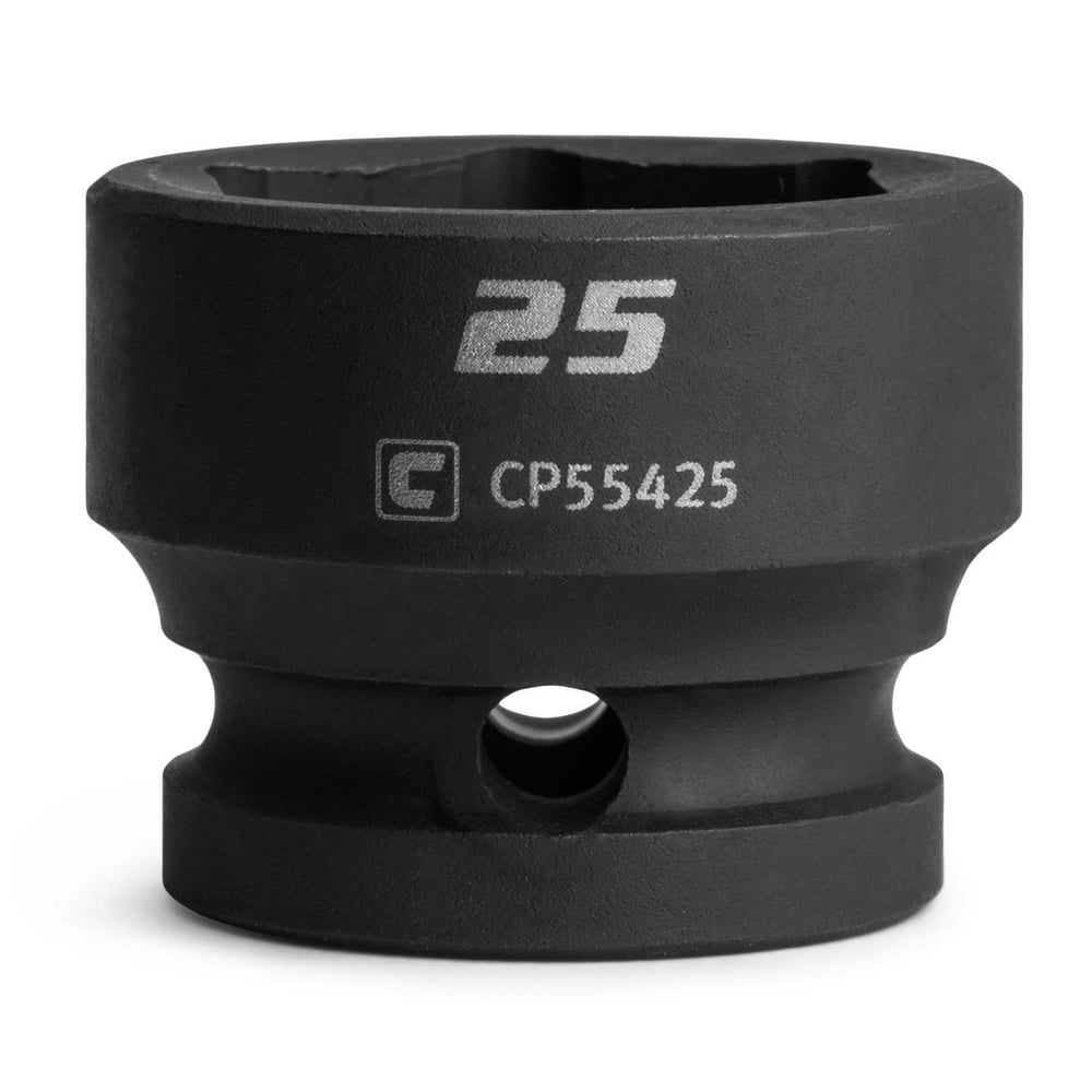 Capri Tools 25 mm Stubby Impact Socket, 1/2 in. Drive, 6-Point, Metric - Image 1