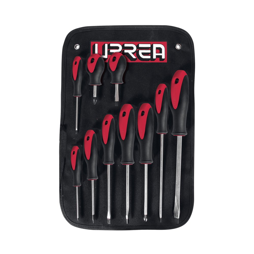 Urrea Bimaterial Screwdriver Set, 10 Pieces - Image 1
