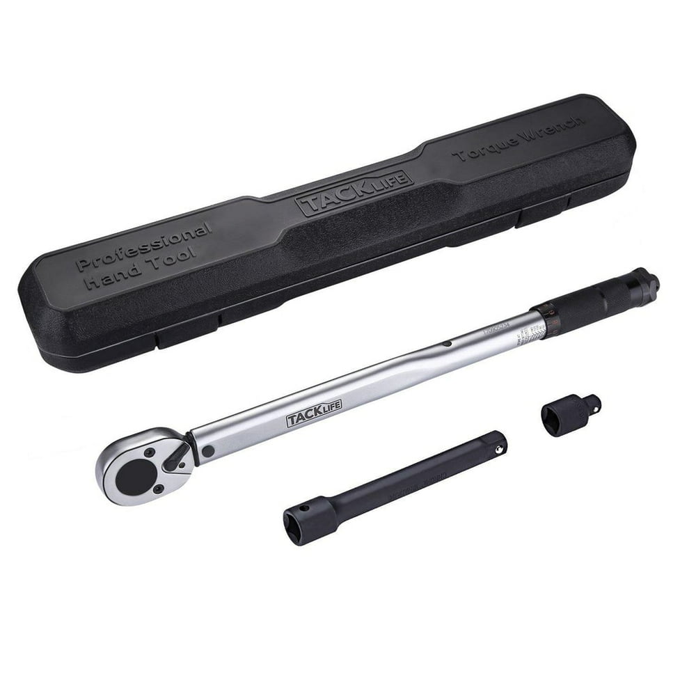 Tacklife HTW2C, 1/2 inch Drive Click Torque Wrench Durable Reversible Ratchet Wrench 2 Piece Pack - Image 1
