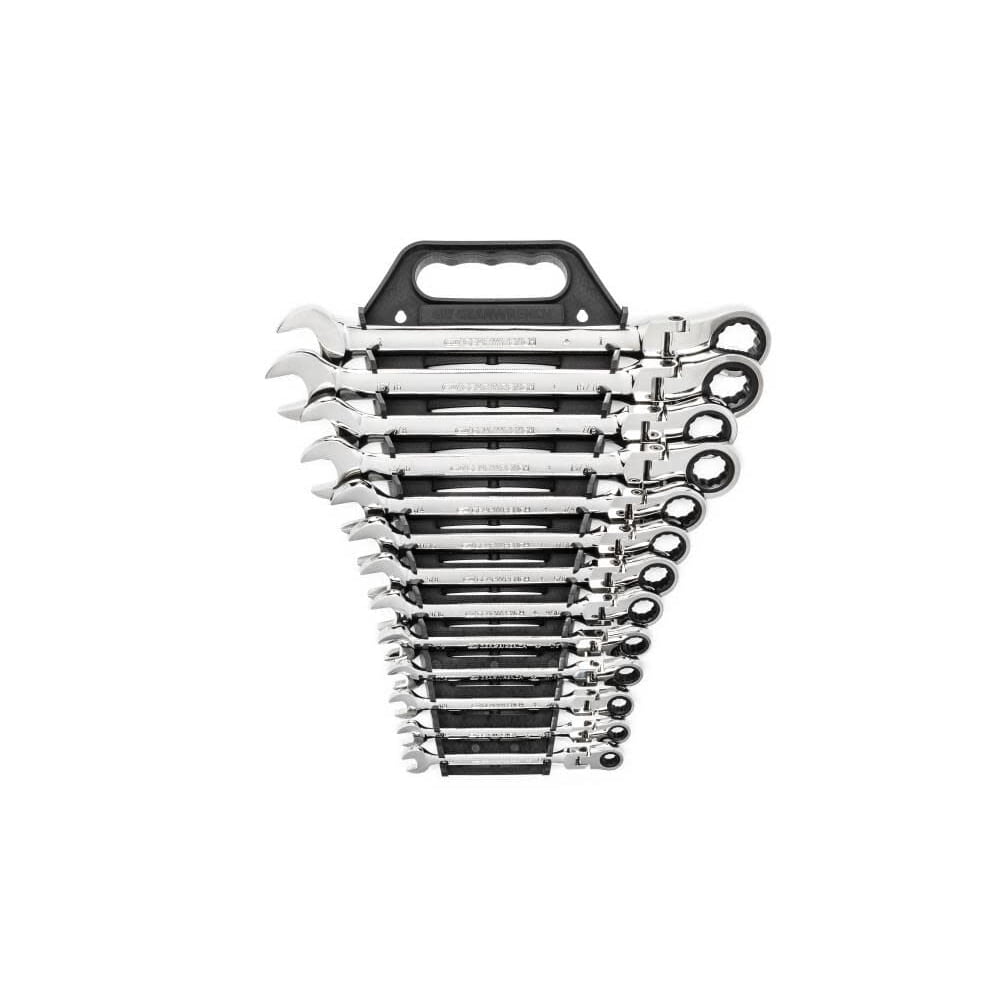 GearWrench 9702 13-Piece SAE Flex-Head Combination Ratcheting Wrench Set - Image 1
