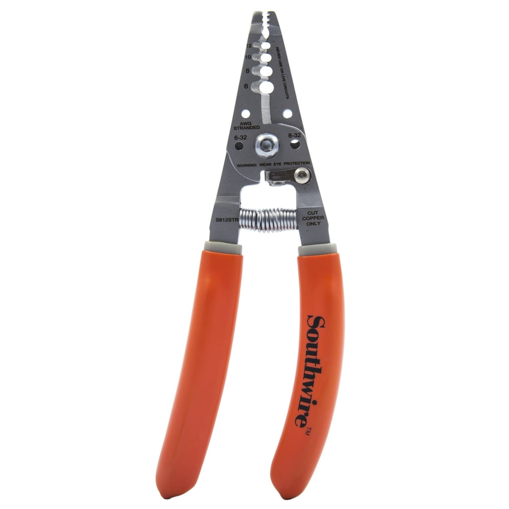 Southwire S612STR 4-10 AWG SOL & 6-12 AWG STR Wire Stripper and Cutter with Ergonomic Handles - Image 1