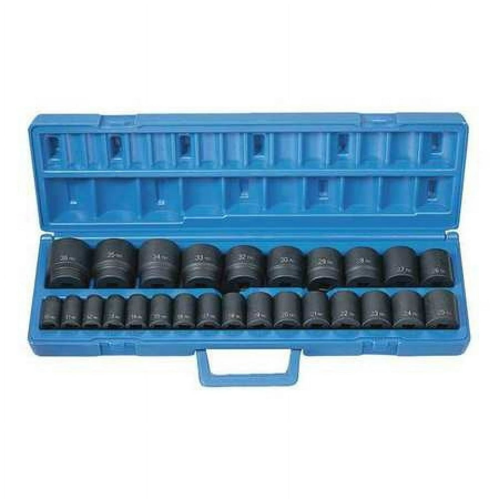 GREY PNEUMATIC 1326M 1/2" Drive Standard Length Impact Set, Metric, 26 pcs - Image 1