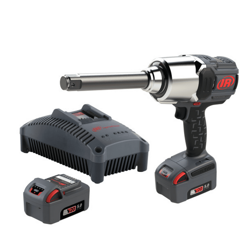 Ingersoll Rand 1" 20V Cordless Impact Wrench 2 Battery Kit, 2000 ft-lb Torque, 6" Extended Anvil, Friction Ring, Pistol - Image 1