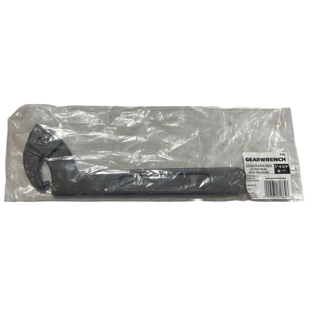 Apex Tool Group 10.87" Adj Spanner Wrench, 4-3/4" Opening, Pin, EA (329-81864) - Image 1