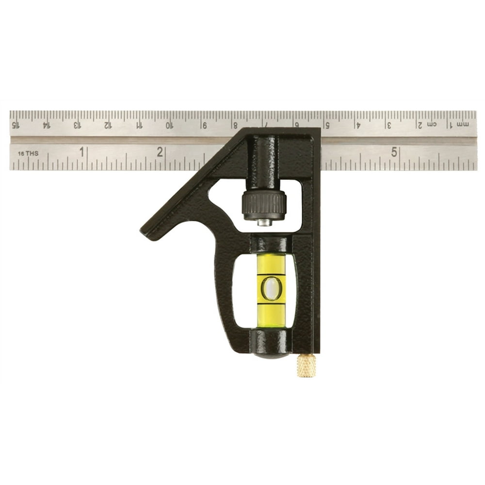 JOHNSON LEVEL & TOOL 6-Inch Contractor-Grade Combo Square 406EM - Image 1