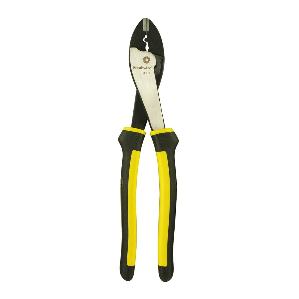 Southwire Tools & Equipment TCC9D 9-Inch Terminal Crimper/Cutter with Dipped Handles - Image 1