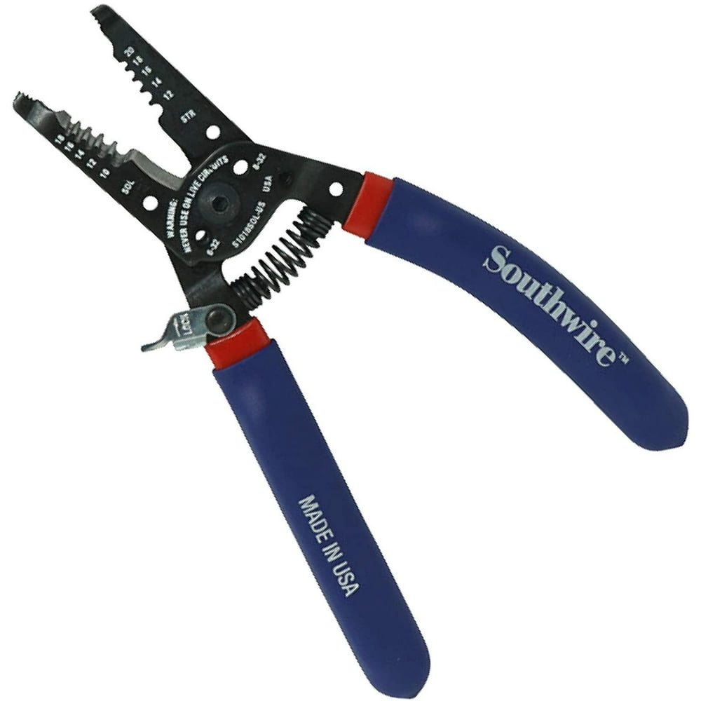Southwire Tools & Equipment S1018SOL-US 10-18 AWG SOL & 12-20 AWG STR Ergo Handles Wire Stripper/Cutter - Image 1