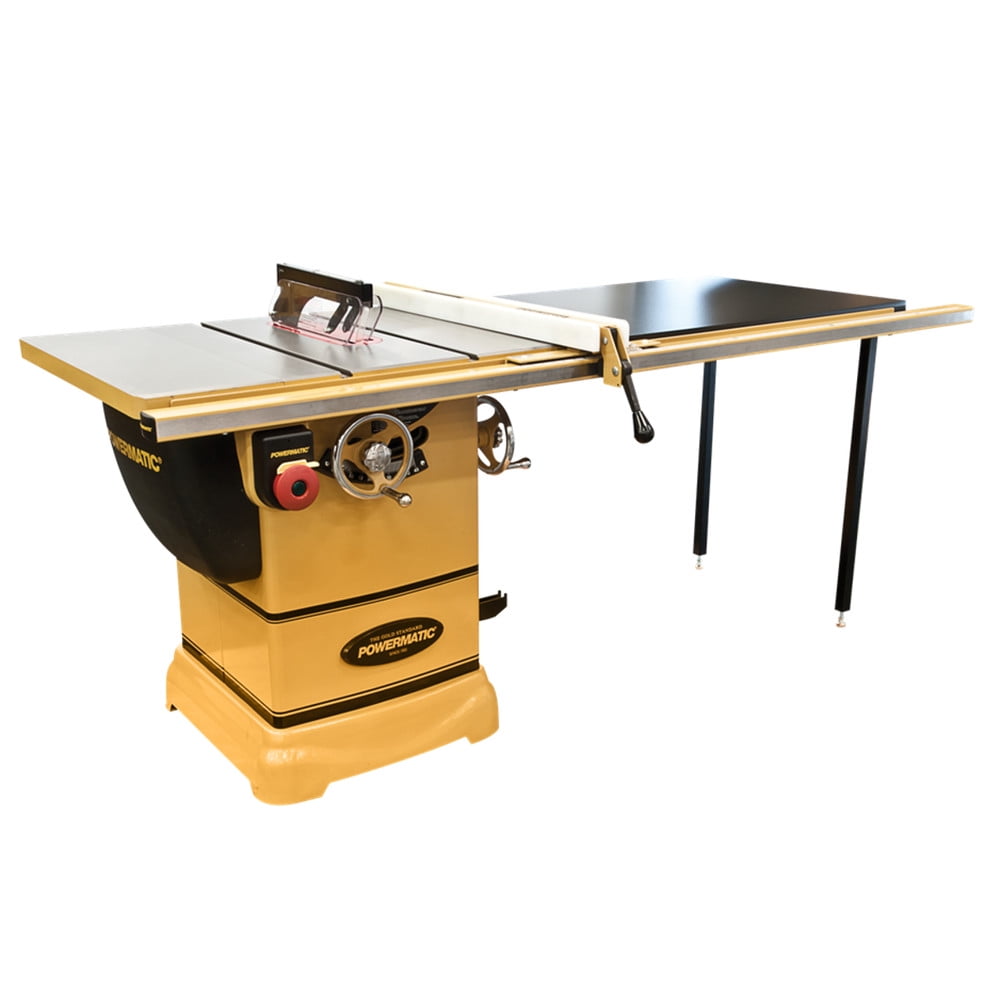 Powermatic PM9-1791001K 1-3/4 HP 10 in. Single Phase 115V Left Tilt Table Saw with 52 in. Accu-Fence System - Image 1