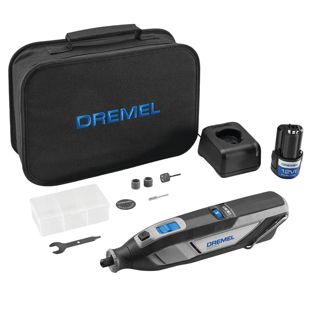 Dremel 8240/5 12V-Cordless Variable Speed Rotary Tool, 2Ah Li-Ion Battery with 5 Accessories, & Dremel Soft Case - Image 1