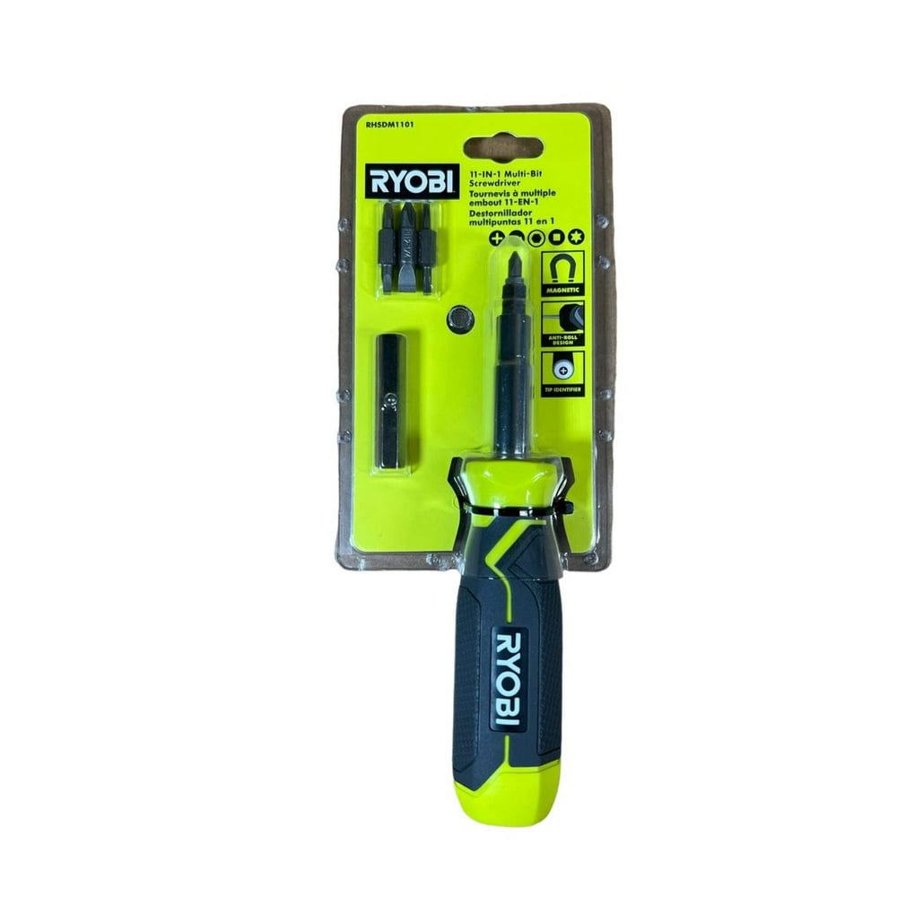 RYOBI RHSDM1101 11-in-1 Multi-bit Screwdriver with Cushion Grip Handle - Image 1