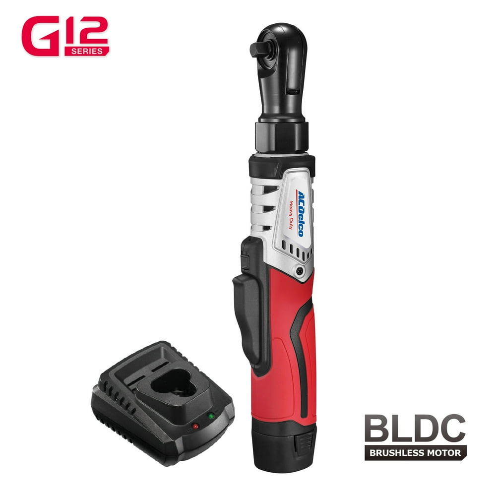 ACDelco 1/2-Inch Li-Ion 12V Cordless Brushless Motor Ratchet Wrench Tool Kit, 70 ft-lbs Torque Max. Super Duty Battery & Charger Included G12 Series, ARW1210-4P - Image 1