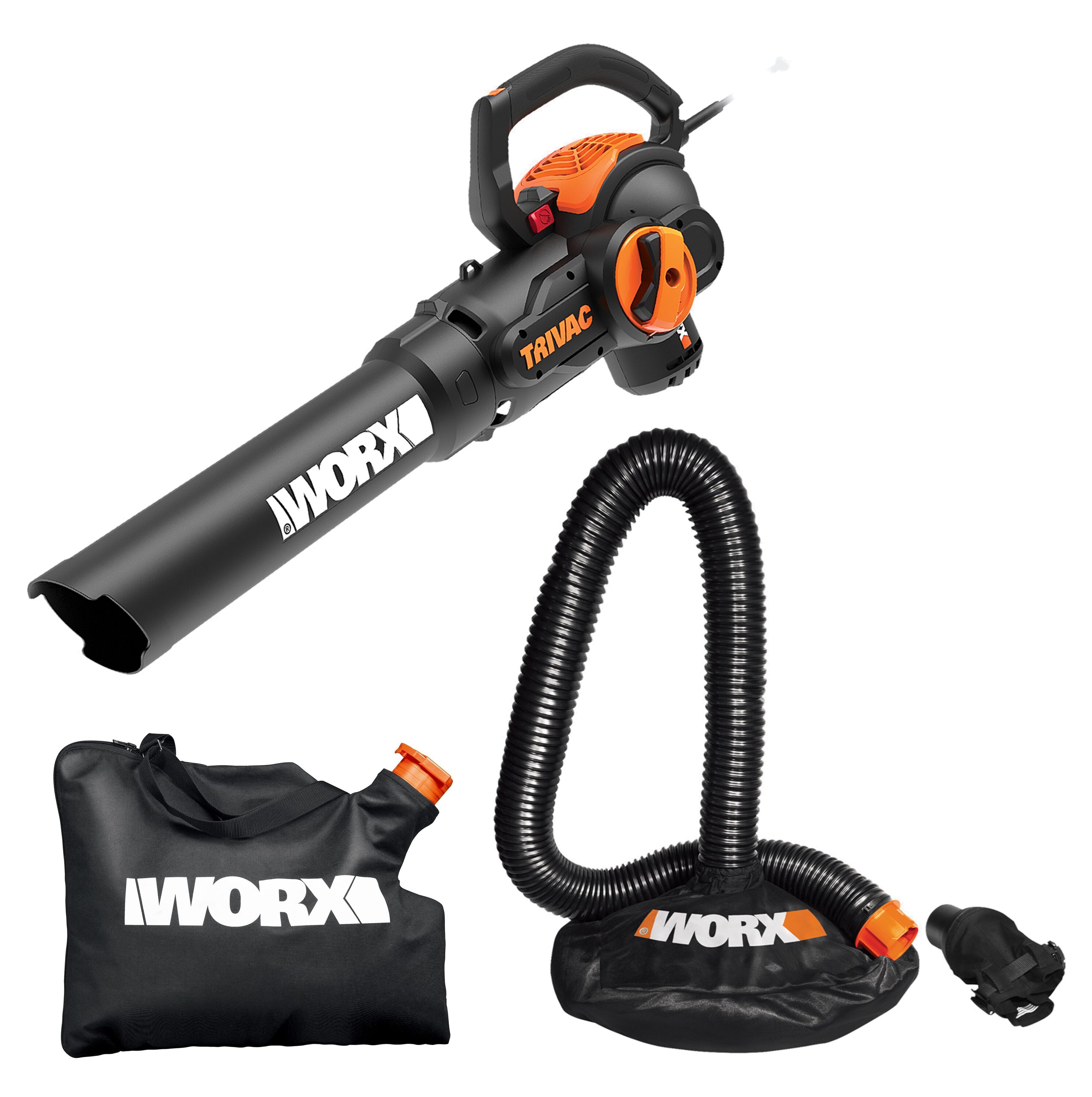 WORX Trivac 620-CFM 70-MPH Corded Electric Handheld Leaf Blower - Image 1