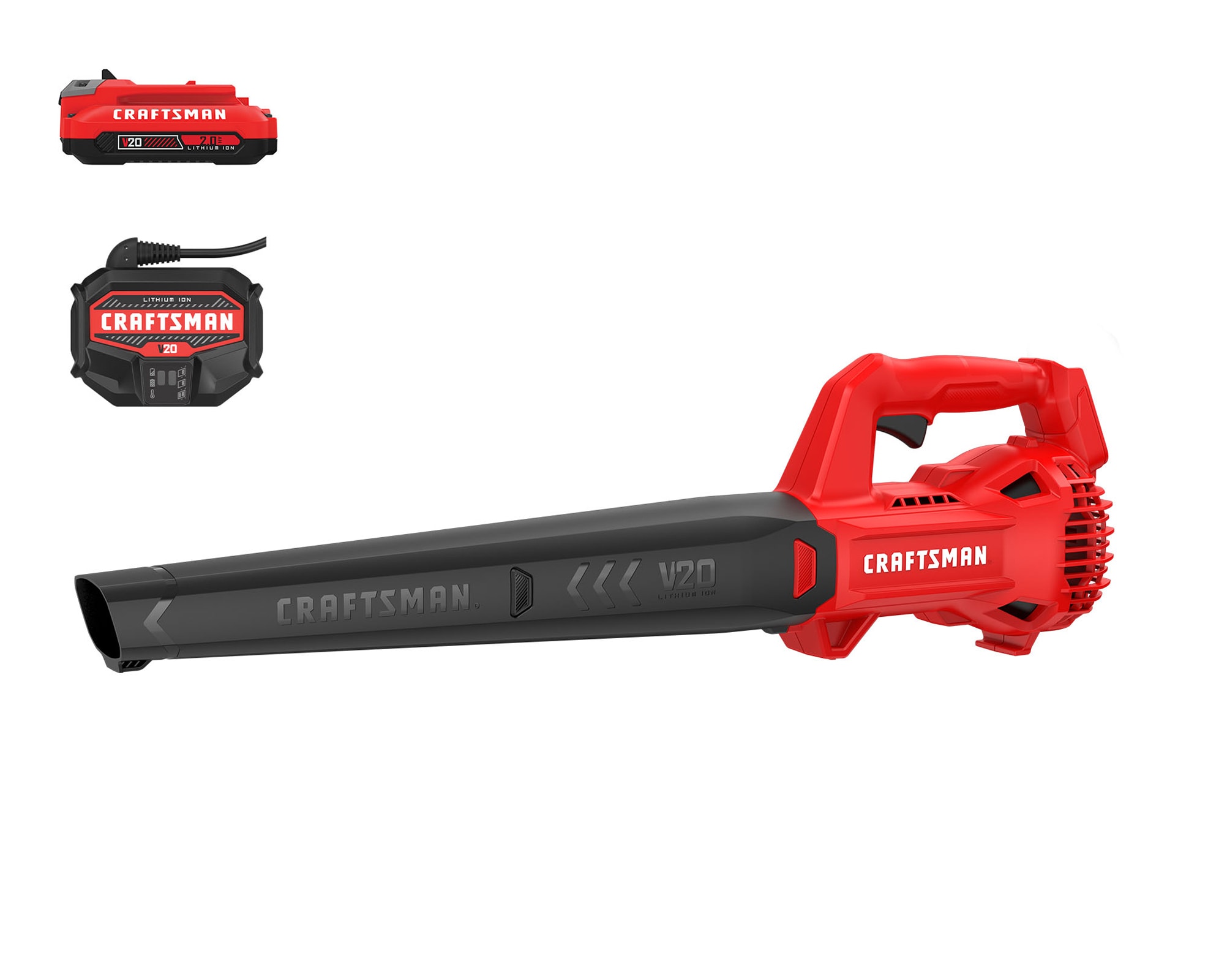 CRAFTSMAN V20 20-volt 200-CFM 90-MPH Battery Handheld Leaf Blower 2.0 Ah - Image 1