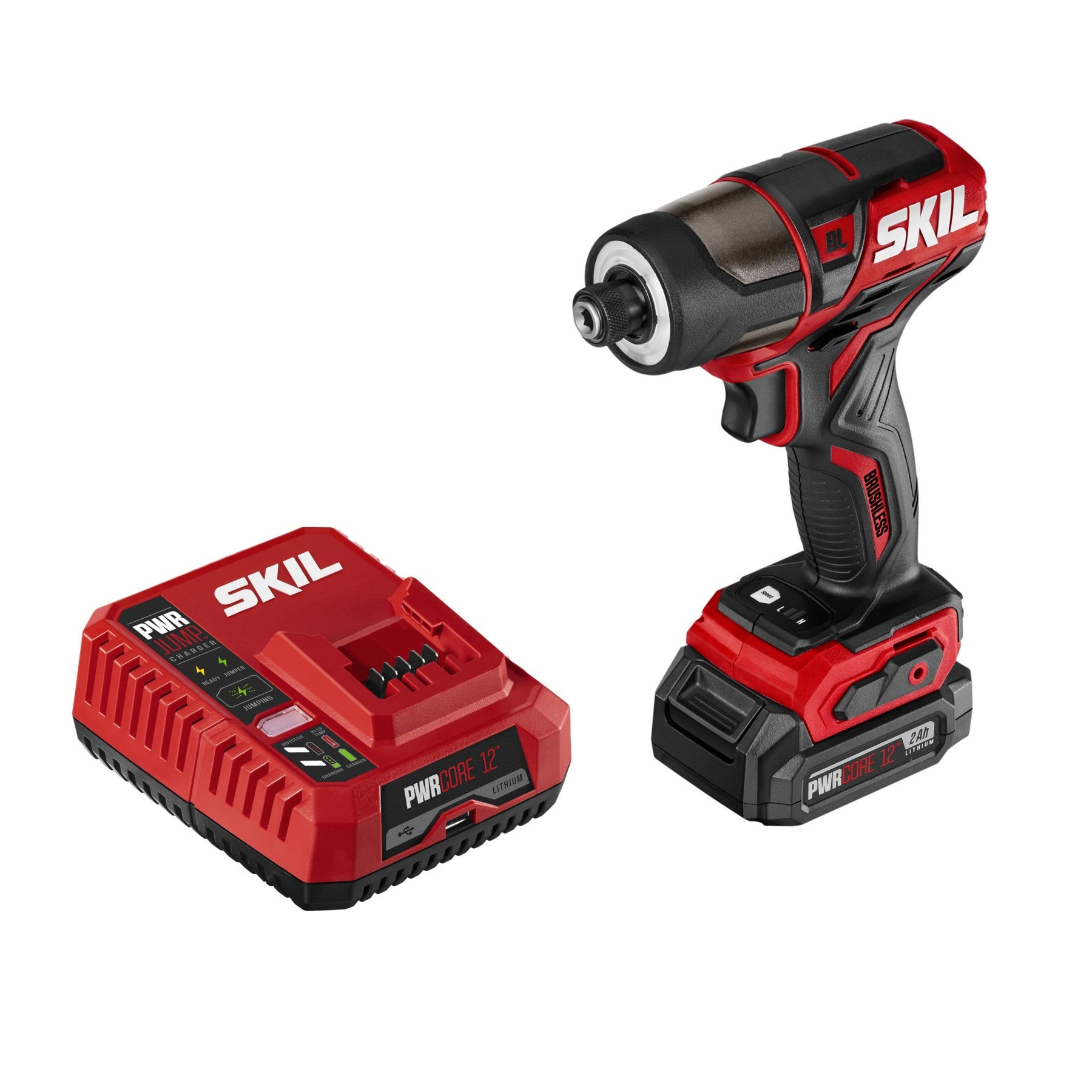 SKIL PWR CORE 12 12-volt 1/4-in Brushless Cordless Impact Driver (Battery Included and Charger Included ) - Image 1