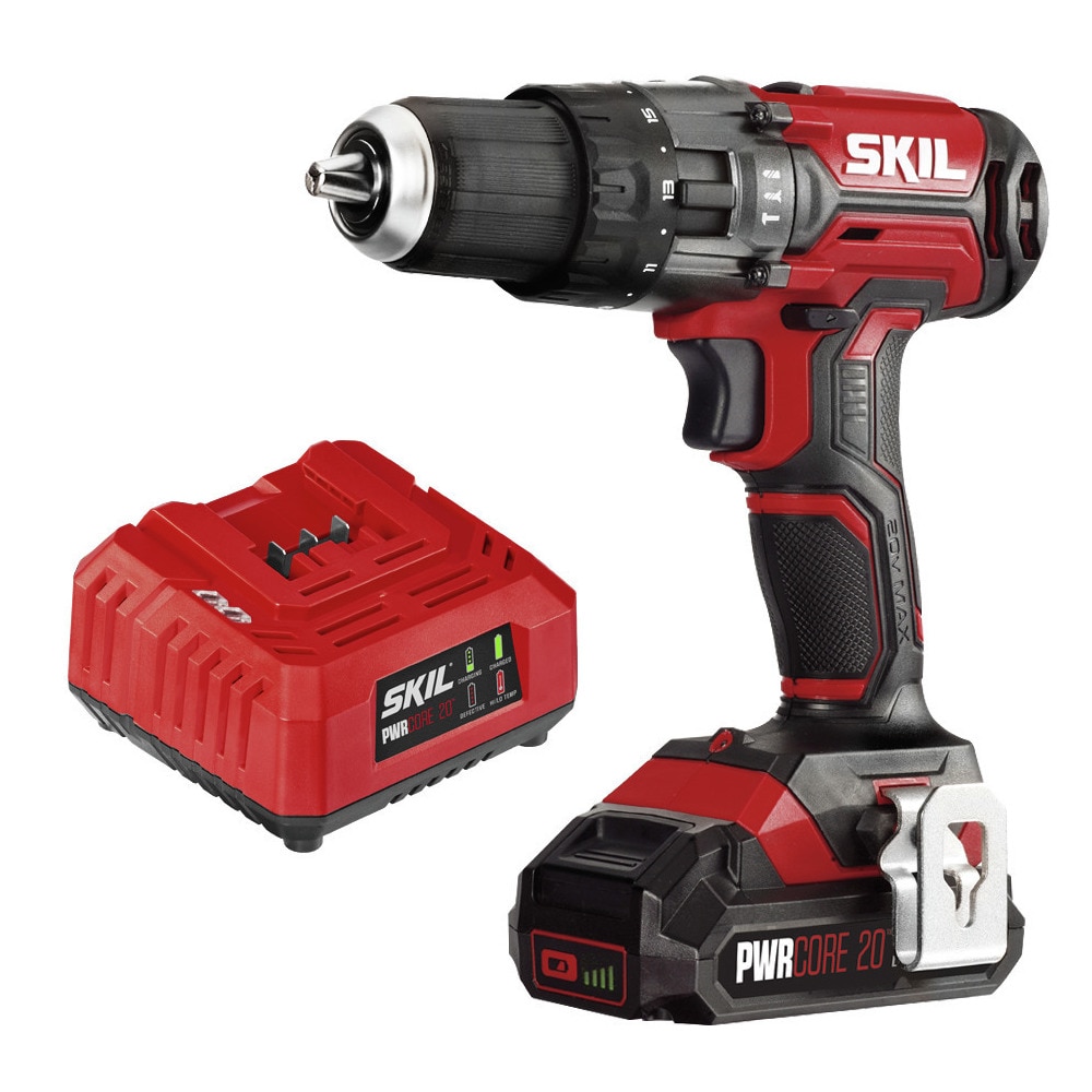 SKIL PWR CORE 1/2-in 20-volt Variable Speed Cordless Hammer Drill ( 1 -Batteries and Charger Included ) - Image 1