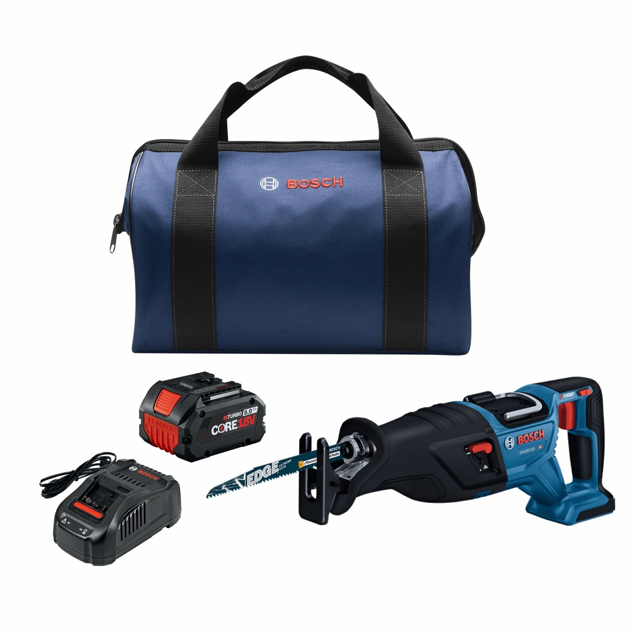 Bosch PROFACTOR 18V 1 1/8in Reciprocating Saw Kit with CORE18V 8.0 Ah PROFACTOR Performance Battery - Image 1