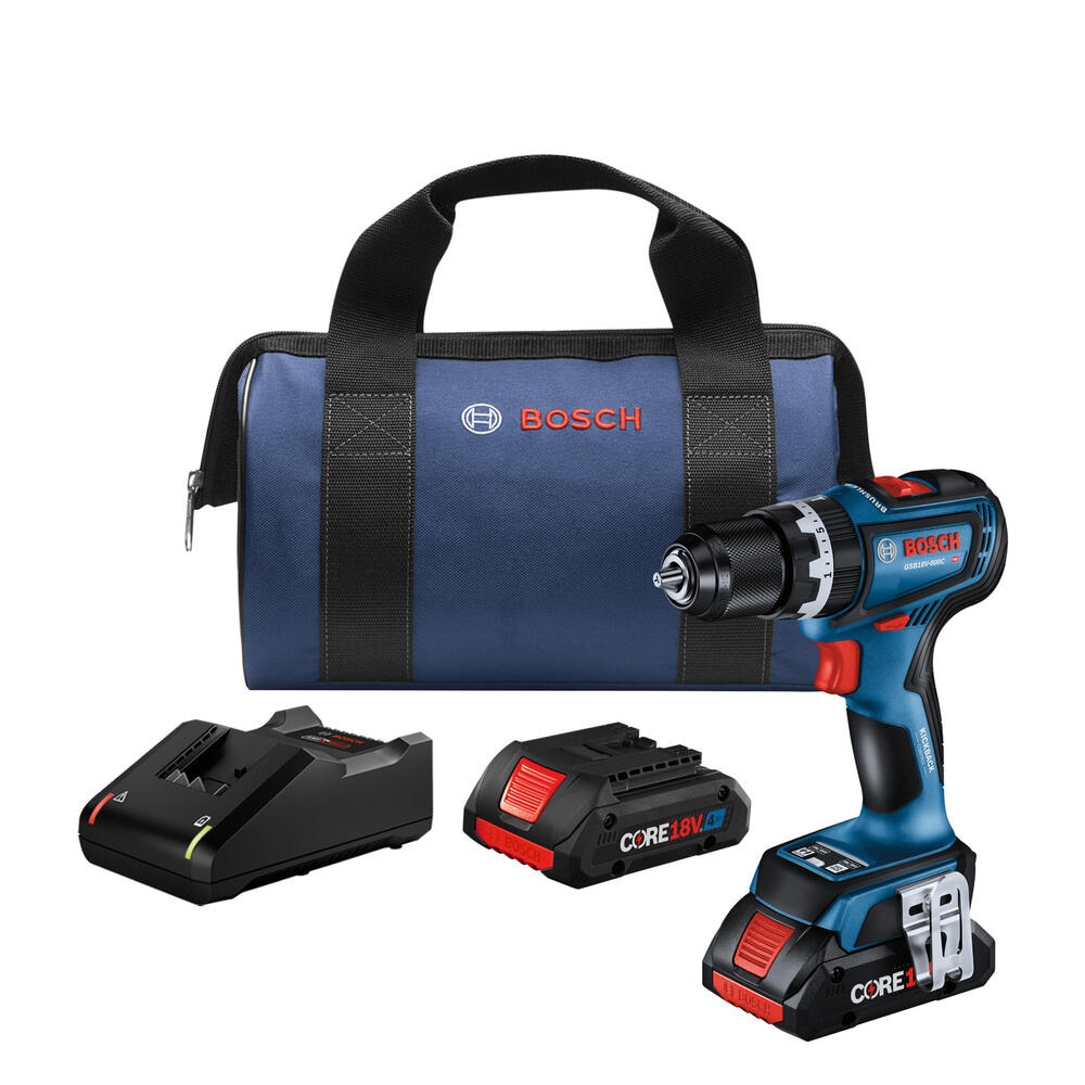 Bosch 1/2-in 18-volt 4 -Amp Variable Speed Brushless Hammer Drill ( 2 -Batteries - Image 1