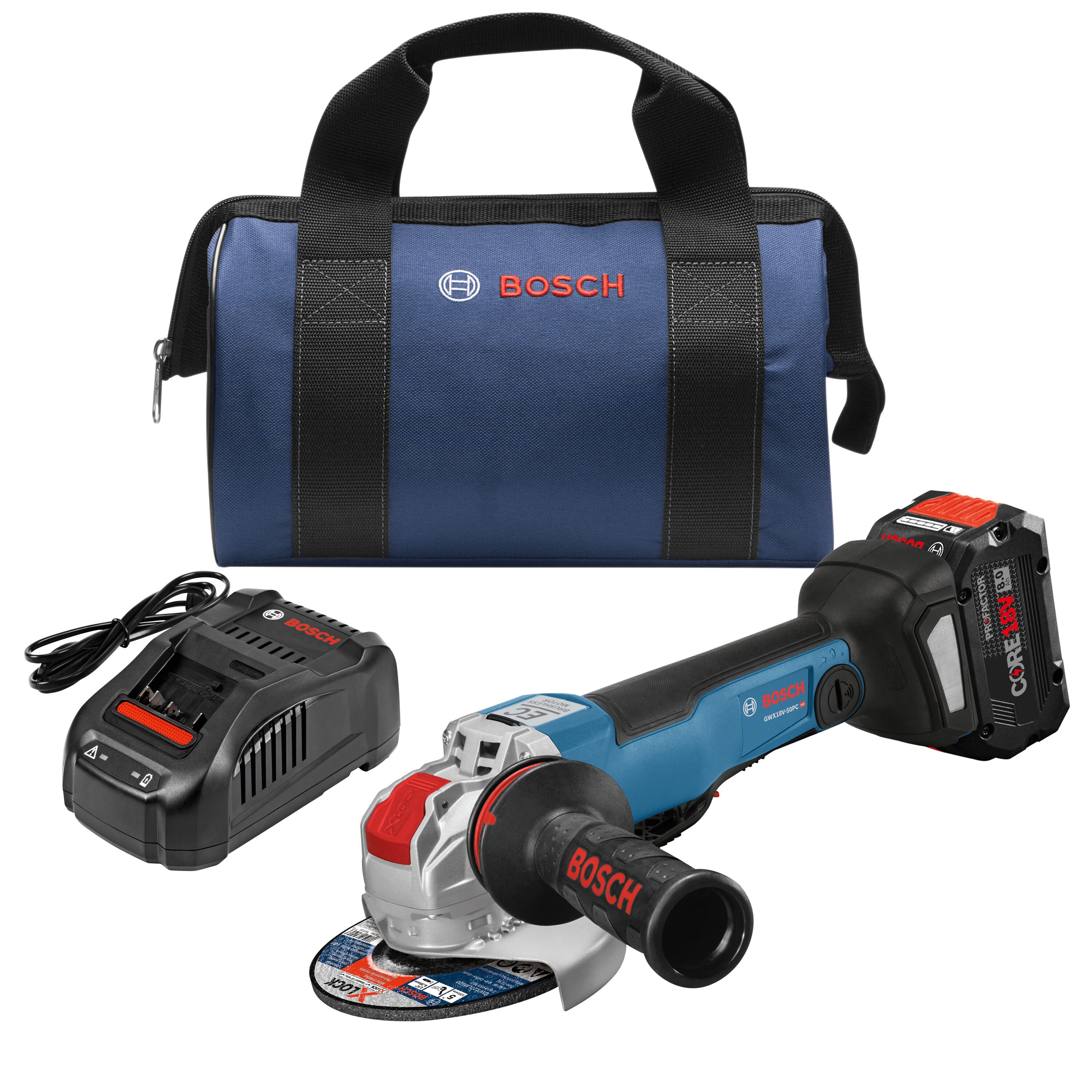 Bosch PROFACTOR 5-in 18-volt 8.0-Amp Paddle Switch Brushless Cordless Angle grinder - Image 1