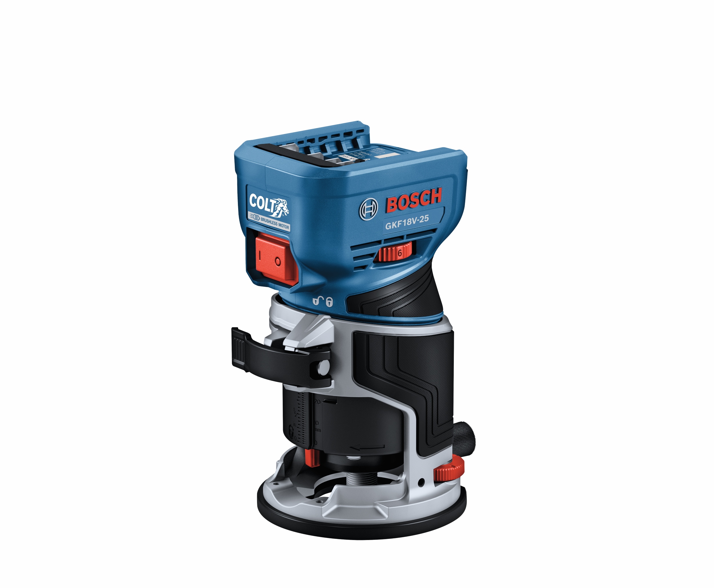 BOSCH GKF18V-25N 18V Brushless Colt™ Palm Router | Cordless Power and Precision for Woodworking Projects - Includes Dust Extraction System and Variable Speed Control (Bare Tool) - Image 1