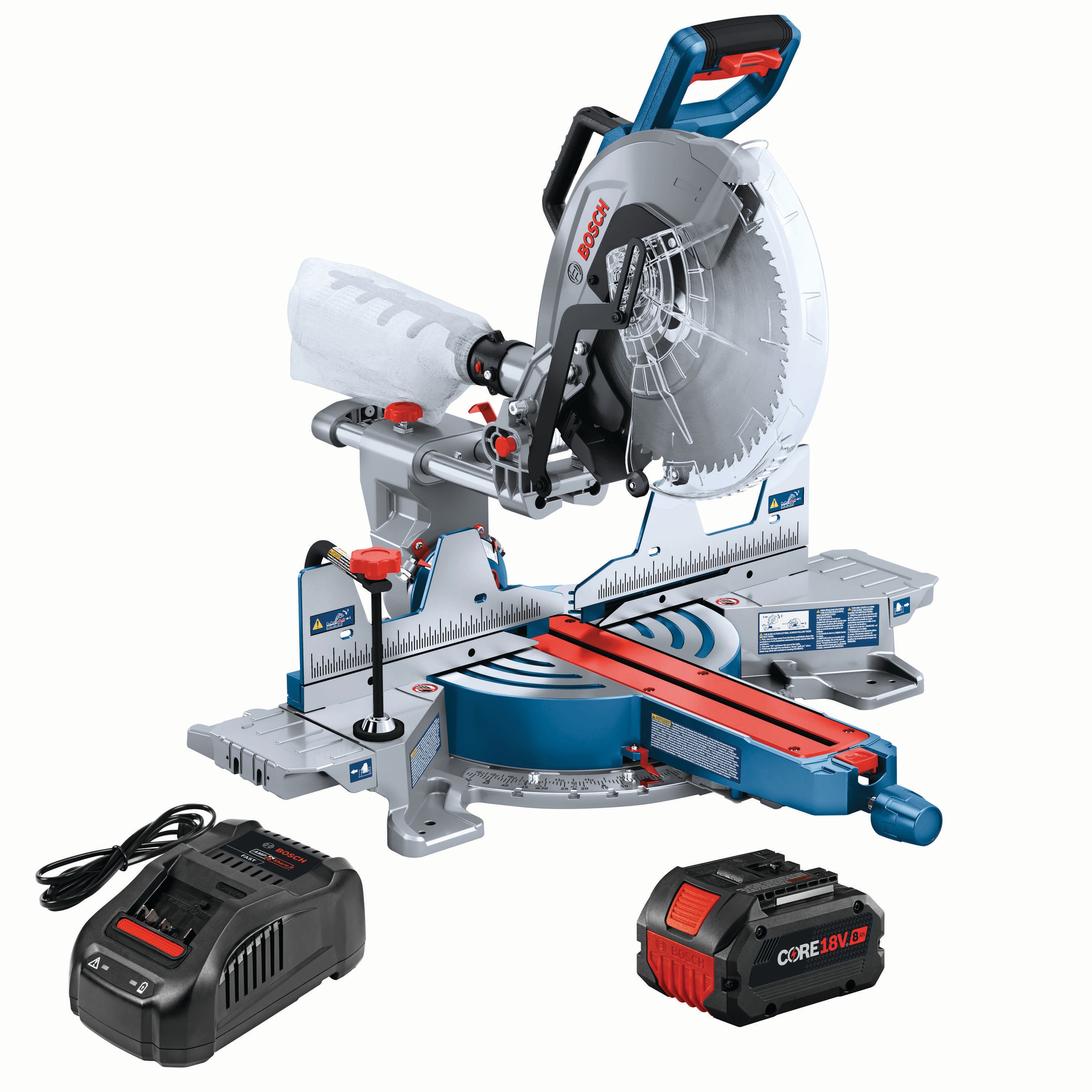 Bosch 12-in 8-Amp 18-volt Dual Bevel Sliding Compound Cordless Miter Saw ( Battery Included ) - Image 1