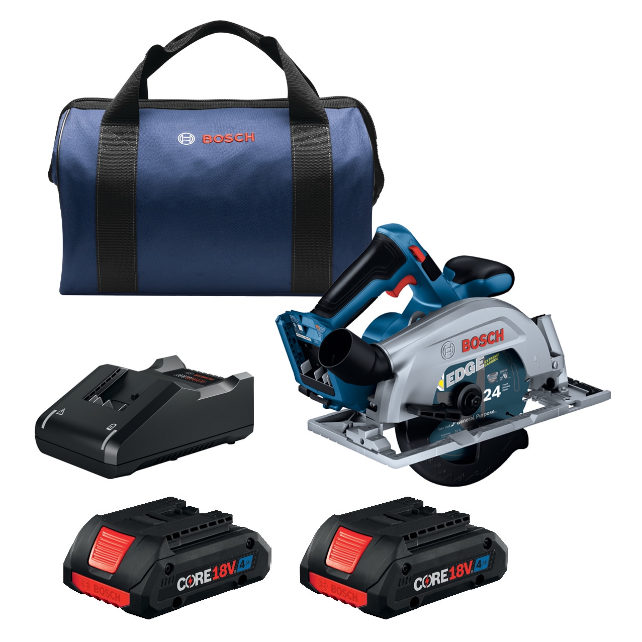 Bosch 18-volt 4 -Amp 6-1/2-in Brushless Cordless Circular saw kit (Battery Included and Charger Included) - Image 1