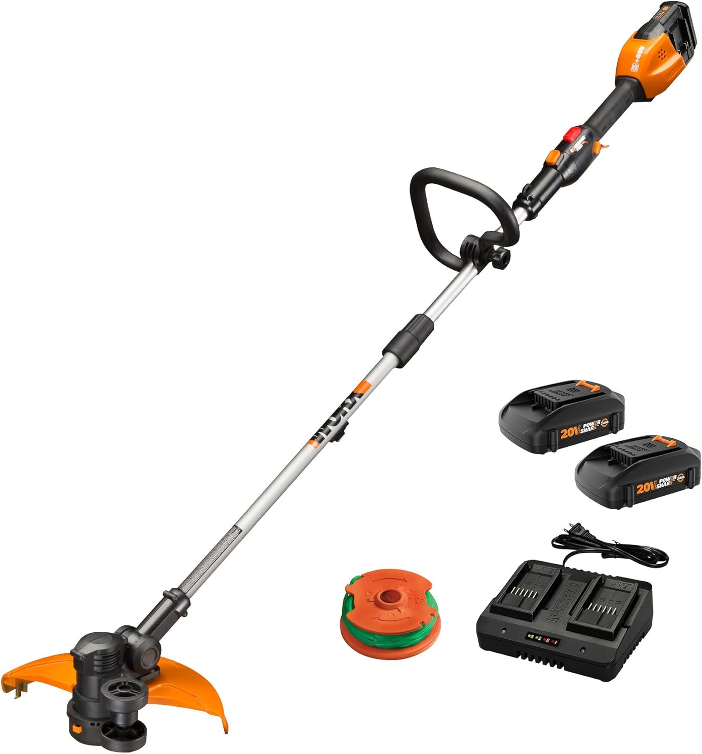Worx String Trimmer Cordless, Edger 40V Power Share Weed Trimmer 13" (2 Batteries & Charger Included) WG184 - Image 1