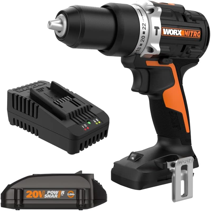 Worx WX352L 20V Power Share 1/2" Cordless Hammer Drill - Image 1