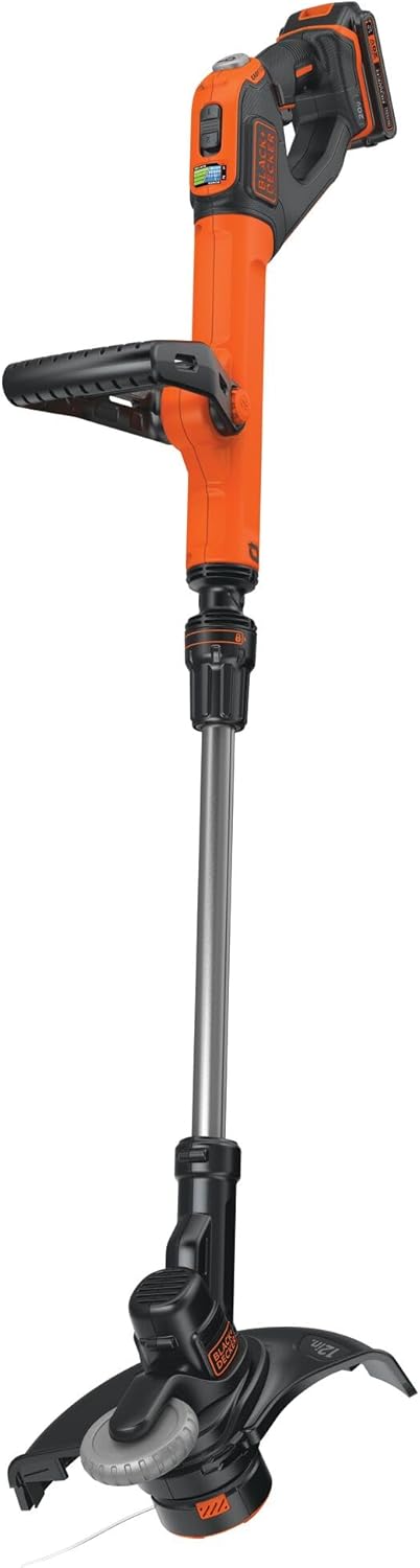 BLACK+DECKER 20V MAX Cordless String Trimmer and Edger, 12 Inch Weed Eater, 2-Speed Control Weed Wacker, 2 Batteries, Charger and Spool Included (LSTE525) - Image 1