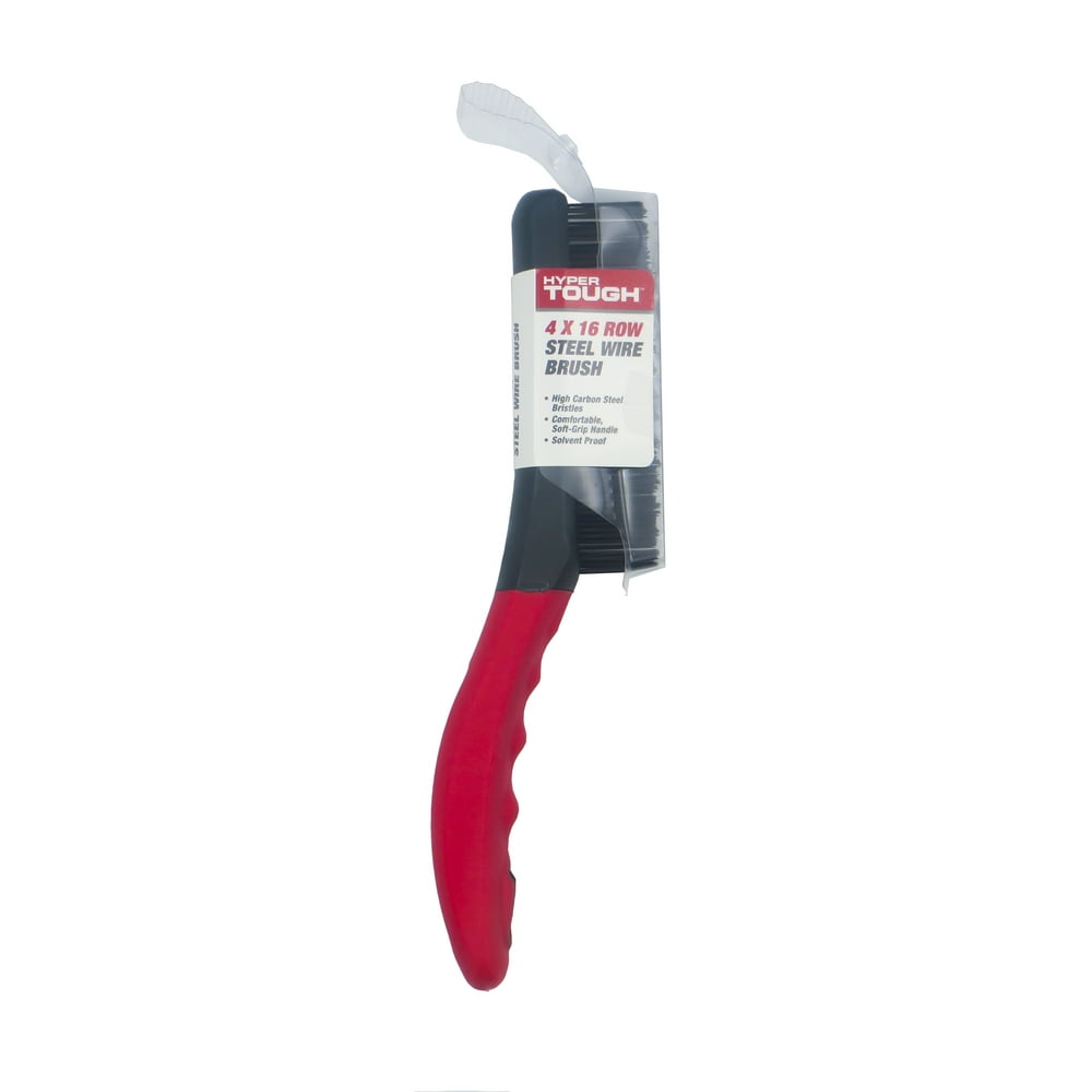 Hyper Tough 4x16 Row Carbon Steel Wire Brush - Image 1