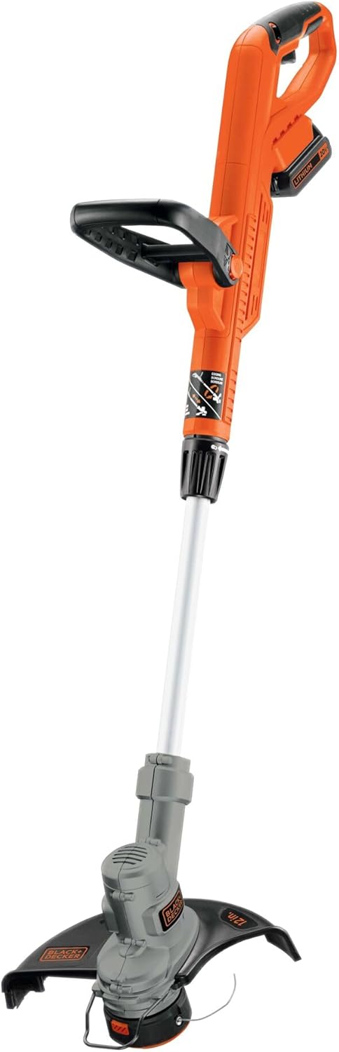 BLACK+DECKER 20V MAX Cordless String Trimmer, 12 Inch Steel Blade, Reduced Vibration, Battery and Charger Included (LST300) - Image 1