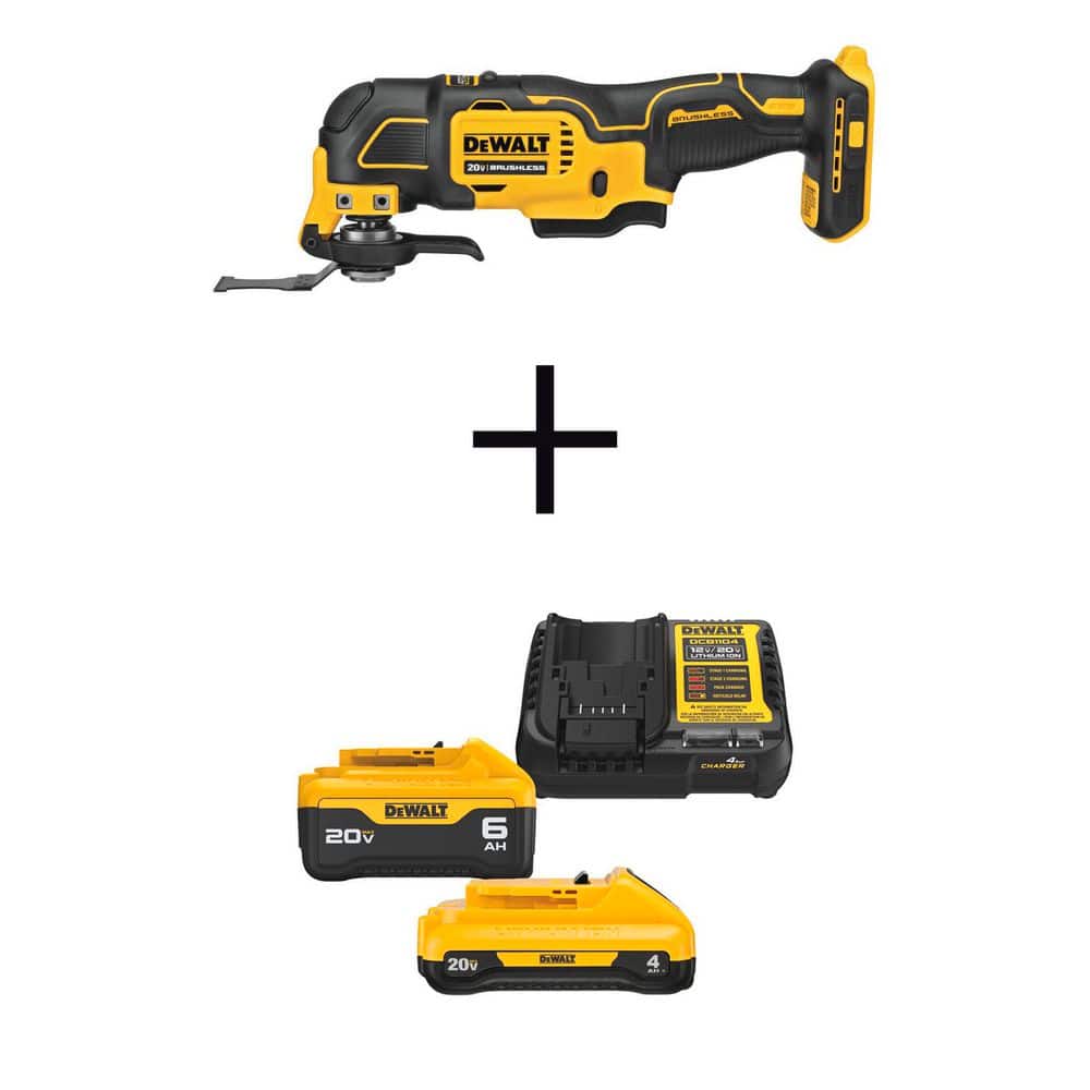 ATOMIC 20V MAX Cordless Brushless Oscillating Multi Tool, (1) 20V 6.0Ah and (1) 20V 4.0Ah Batteries, and Charger - Image 1