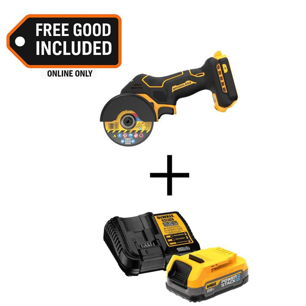 20V XR Cordless 3 in. Cut-Off Tool and 20V MAX POWERSTACK Compact Battery Starter Kit - Image 1