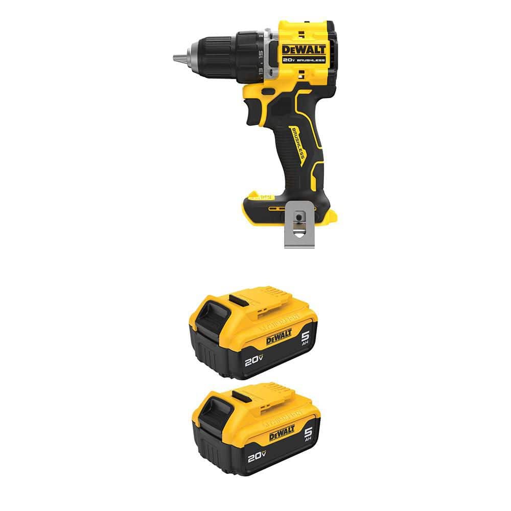 ATOMIC 20-Volt MAX Lithium-Ion Brushless Cordless 1/2 in. Drill Driver with (2) 20-Volt MAX 5. 0Ah Battery Pack - Image 1