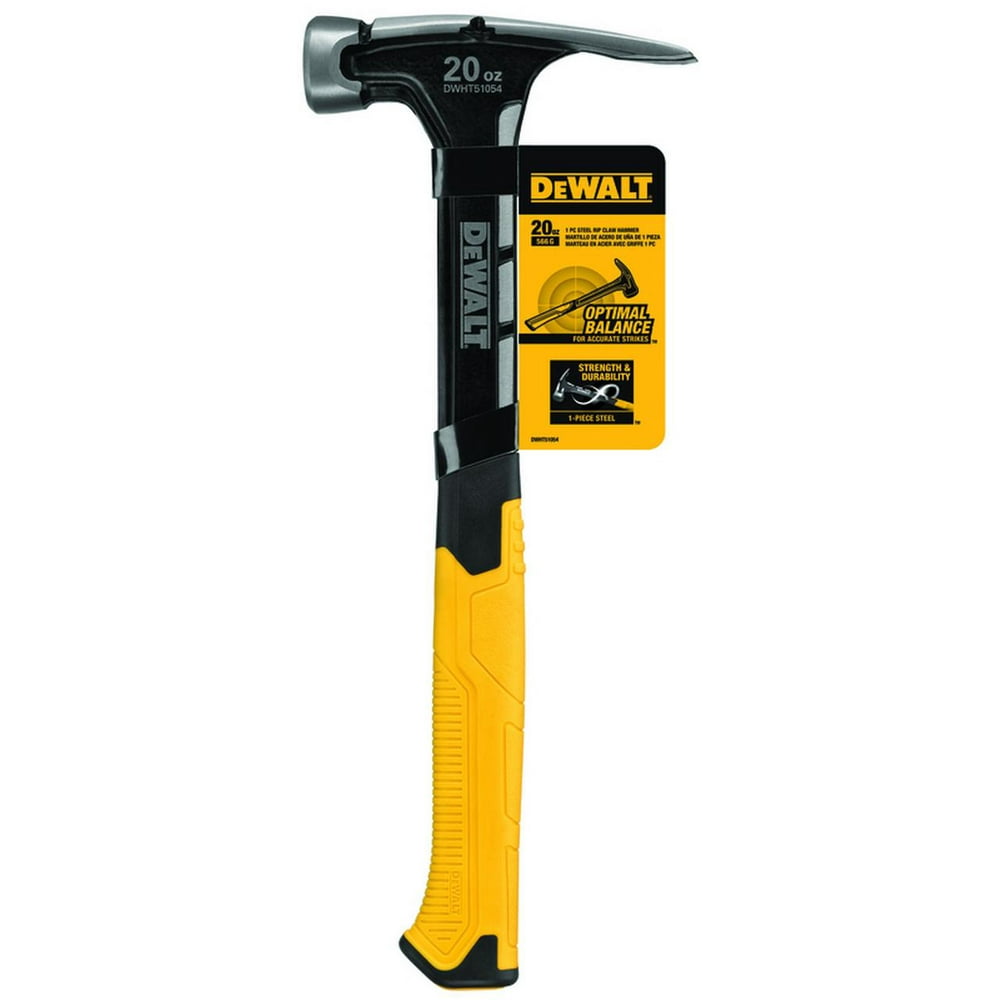 DEWALT 20 oz. Smooth Face Rip Hammer 7-1/2" Steel Handle - Image 1