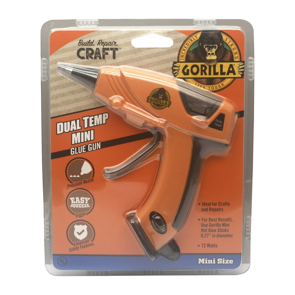 Gorilla Glue Mini Hot Glue Gun, 1 Each, Orange - Image 1