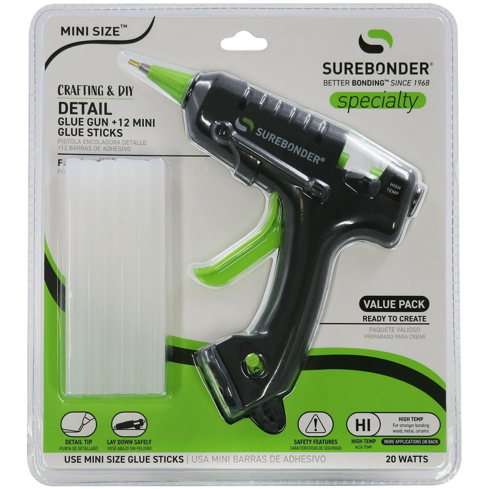 Surebonder H-195FKITW-N 20 Watt Mini Size High Temp Detail Tip Glue Gun Kit-12 Glue Sticks Included - Image 1