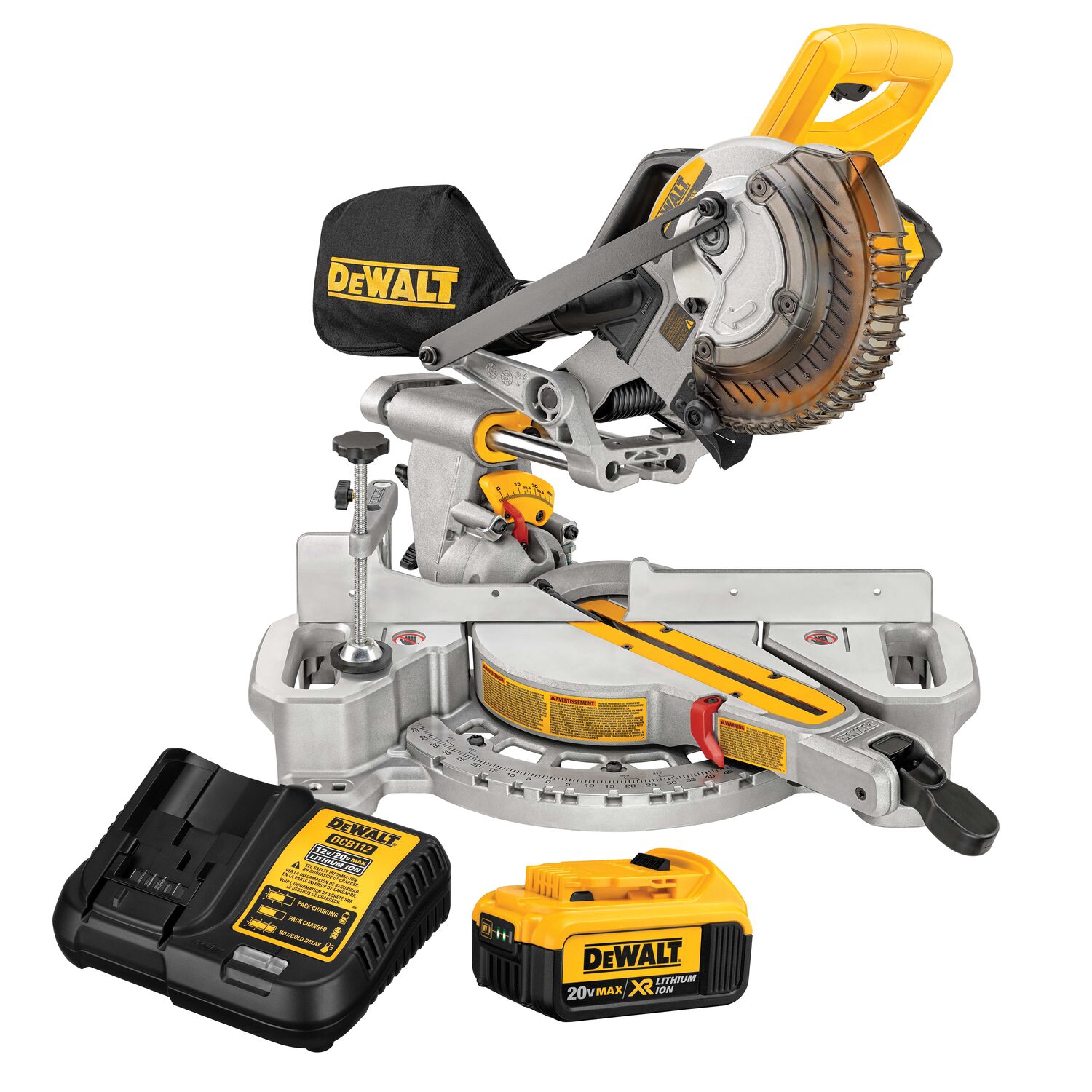 DEWALT 20V MAX* 7-1/4-Inch Miter Saw, Cordless (DCS361M1) - Image 1