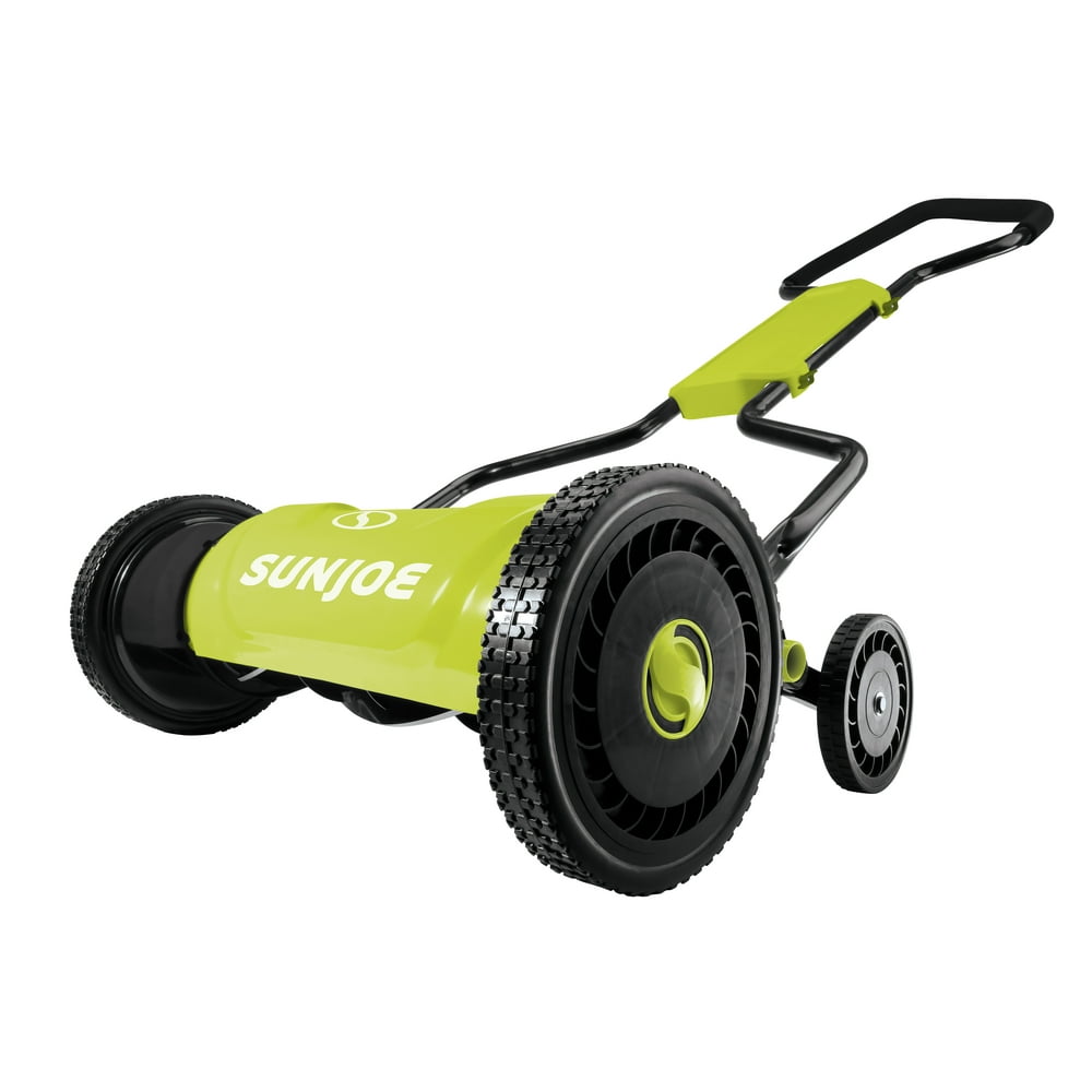 Sun Joe Silent Manual Push Reel Mower, 5-Position, 18-inch, Quad-Wheel - Image 1