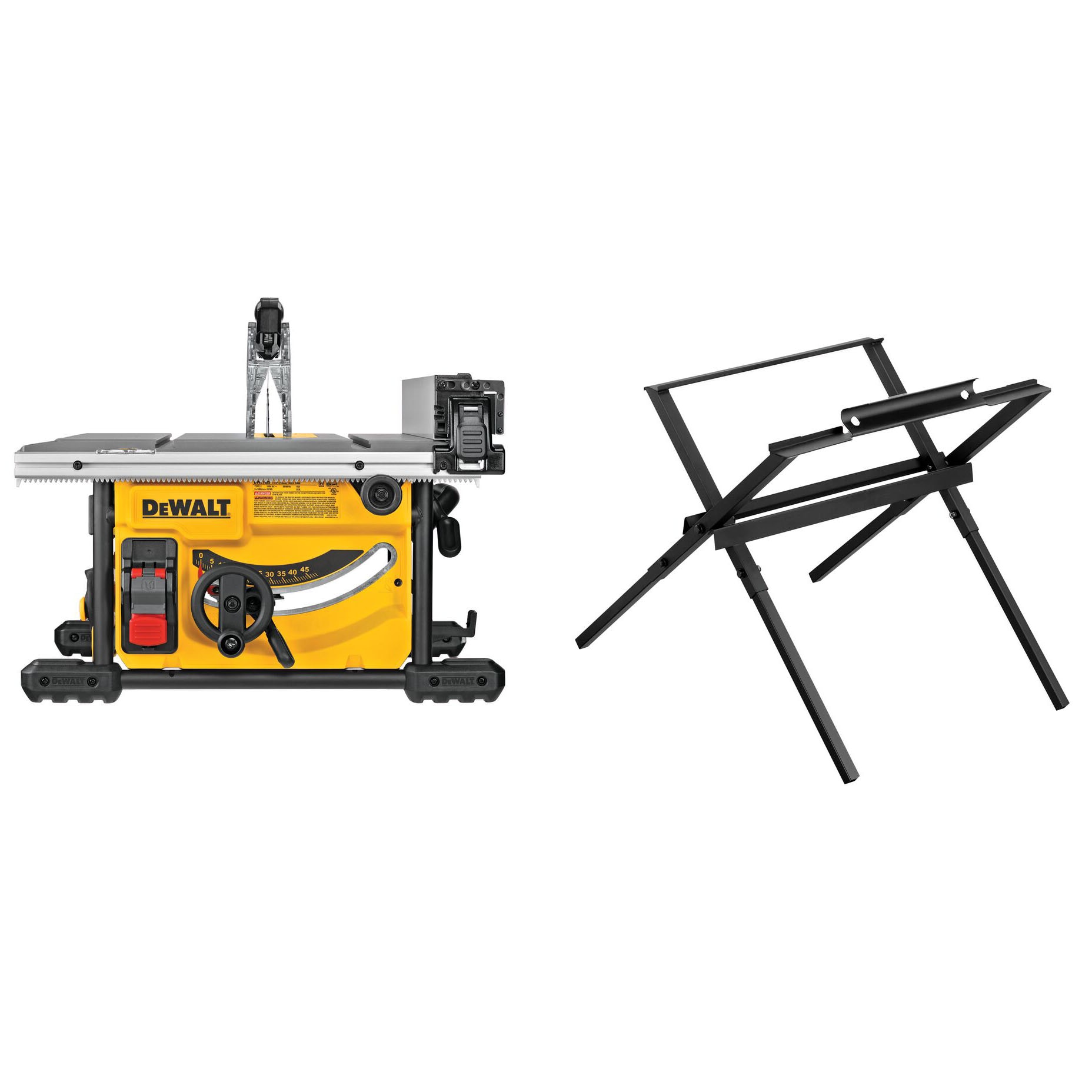DEWALT Portable Table Saw with Stand, 8-1/4 inch, up to 48-Degree Angle Cuts (DWE7485WS) - Image 1