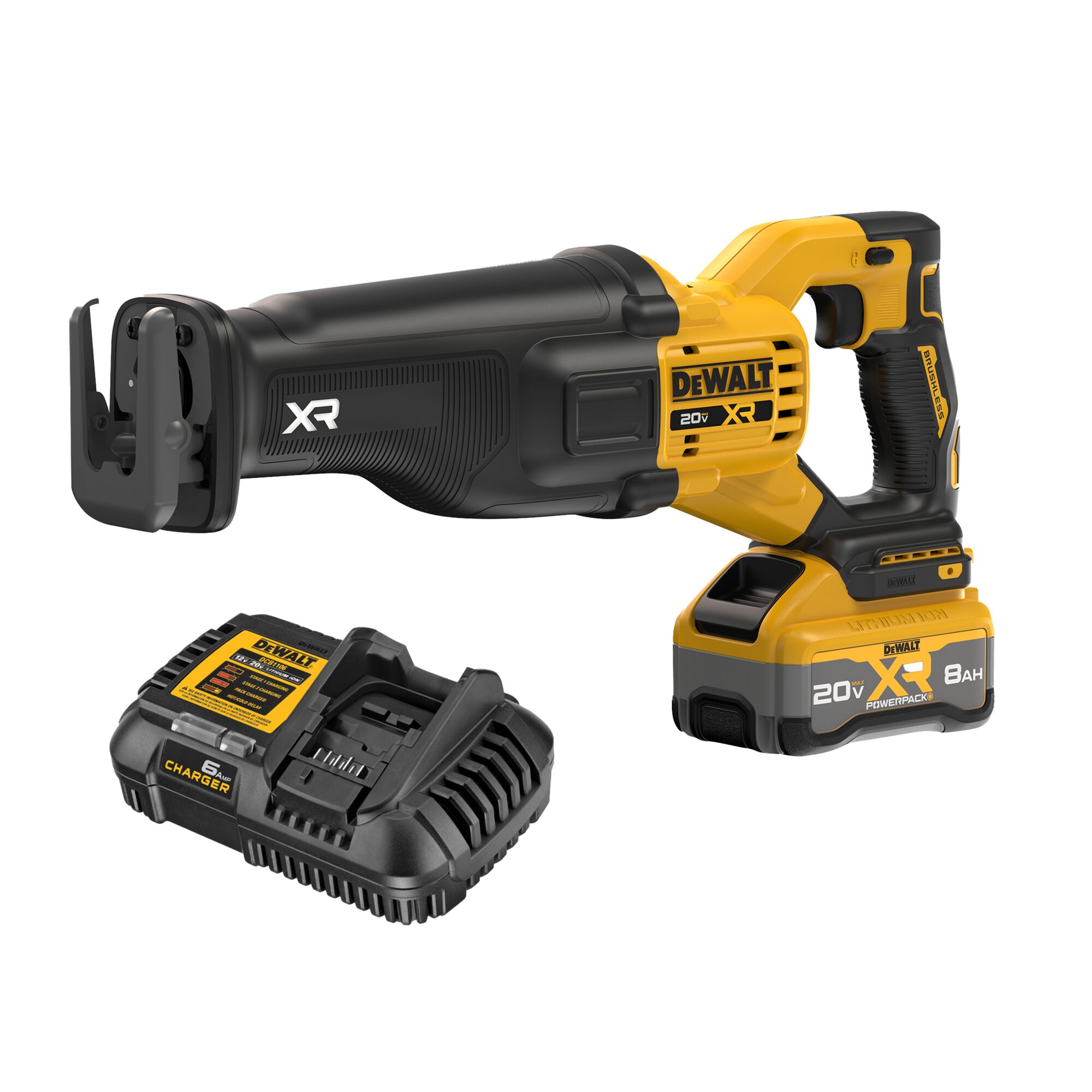 DEWALT 20V MAX XR Cordless Reciprocating Saw Kit XR POWERPACK with Battery and Charger Included (DCS384WW1) - Image 1