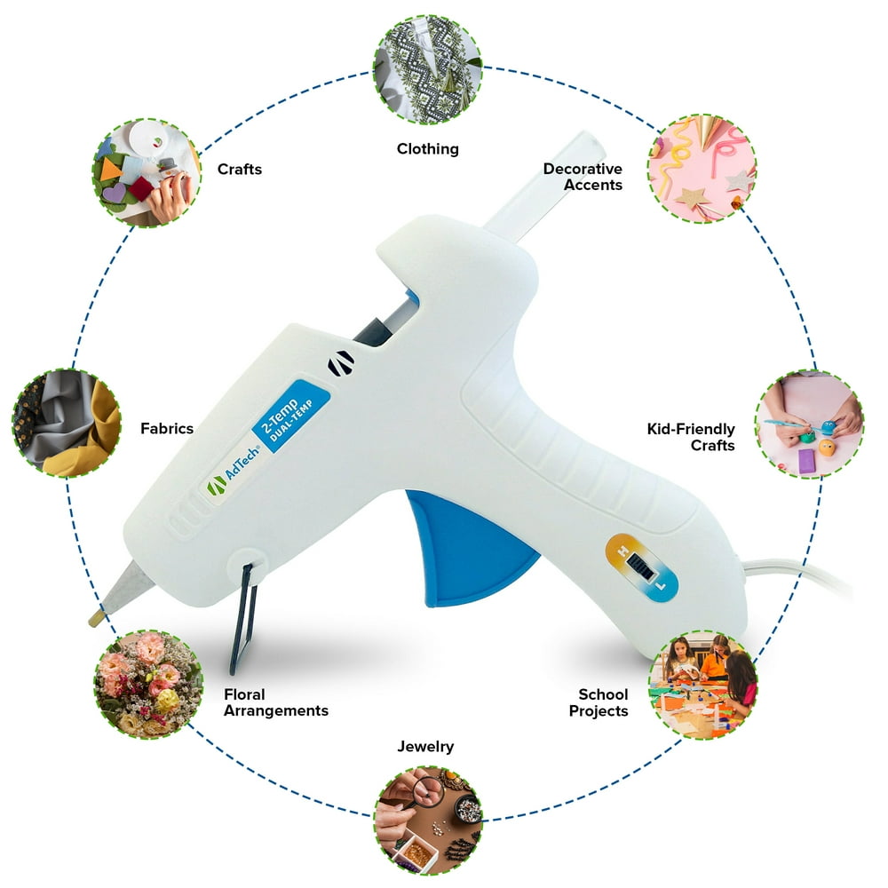 AdTech Full Size 2-Temp Dual Temperature White Hot Glue Gun, 1 Each - Image 1
