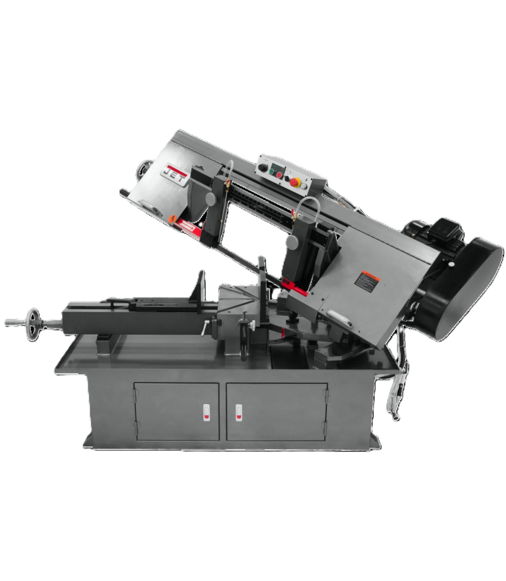 10 in. x 18 in. Metalworking Horizonal Dual Mitering Bandsaw, 1 HP, 230-Volt, 1Ph - Image 1