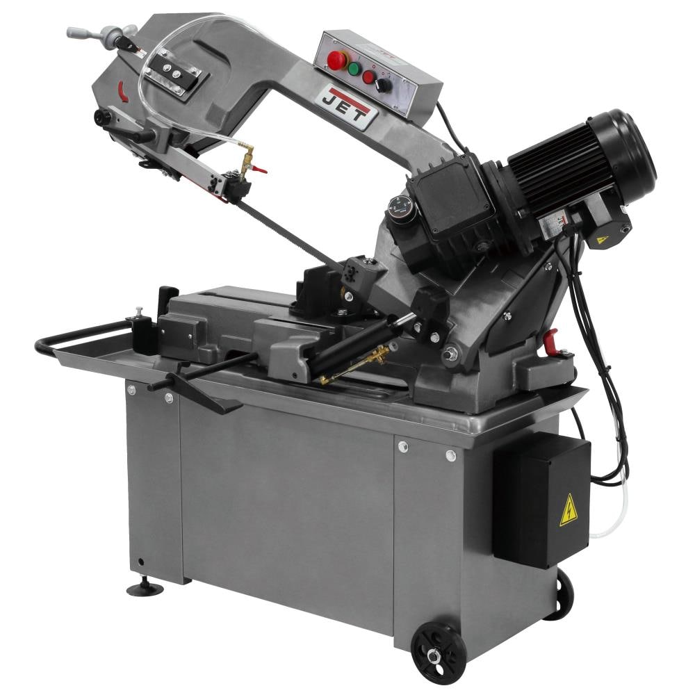 1 HP 8 in. x 14 in. Geared Head Metalworking Horizontal Bandsaw with Closed Stand, 3-Speed, 115/230-Volt, HBS-814GH - Image 1