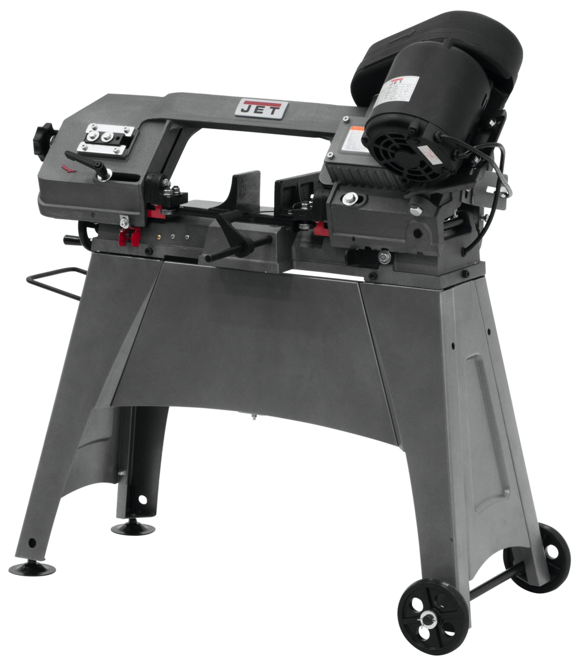 1/2 HP 5 in. x 6 in. Metalworking Horizontal and Vertical Band Saw with Open Stand, 3-Speed, 115/230-Volt, HVBS-56M - Image 1
