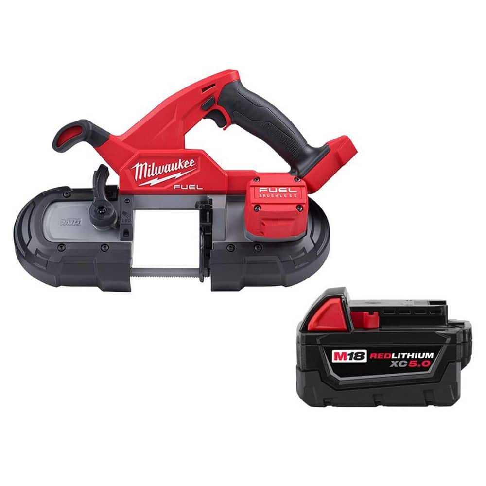 M18 FUEL 18V Lith-Ion Brushless Cordless Compact Bandsaw w/ 5.0 Ah Battery - Image 1