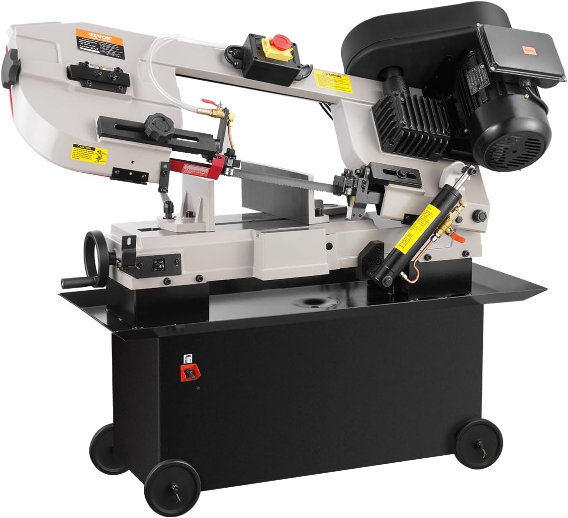 VEVOR Metal Horizontal Band Saw, 7 x 12 in Rectangular Cutting Capacity, 110/220V Metal Vertical Cutting Bandsaw with 1.1 kW Motor, 0-45° Angle Adjustment, Variable Speed, for Metal, Wood, and Plastic - Image 1