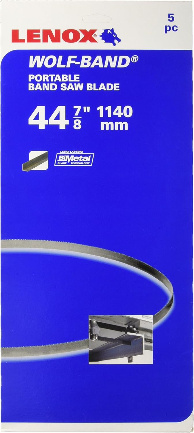 LENOX Tools Portable Band Saw Blades, 44-7/8" x 1/2" x .020", 14 TPI, 5-Pack (8010738PW145) - Image 1