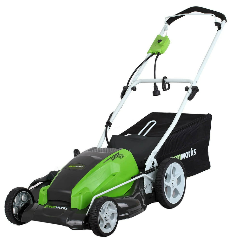 Greenworks 13 Amp 21-inch Corded Electric Walk-Behind Push Lawn Mower, 25112 - Image 1