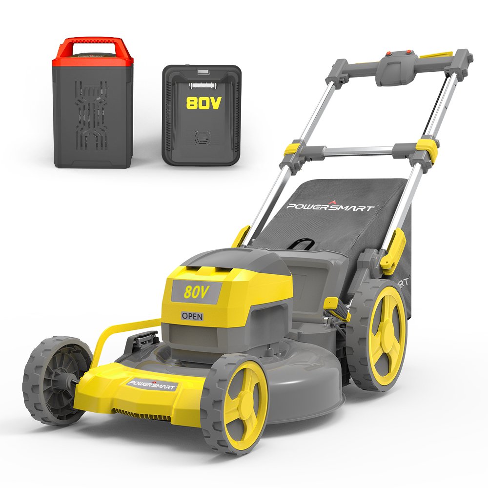 PowerSmart PS76821 21 in. 3 in 1 Cordless 80 V Lawn Mower with 6.0 Ah Battery and Charger - Image 1