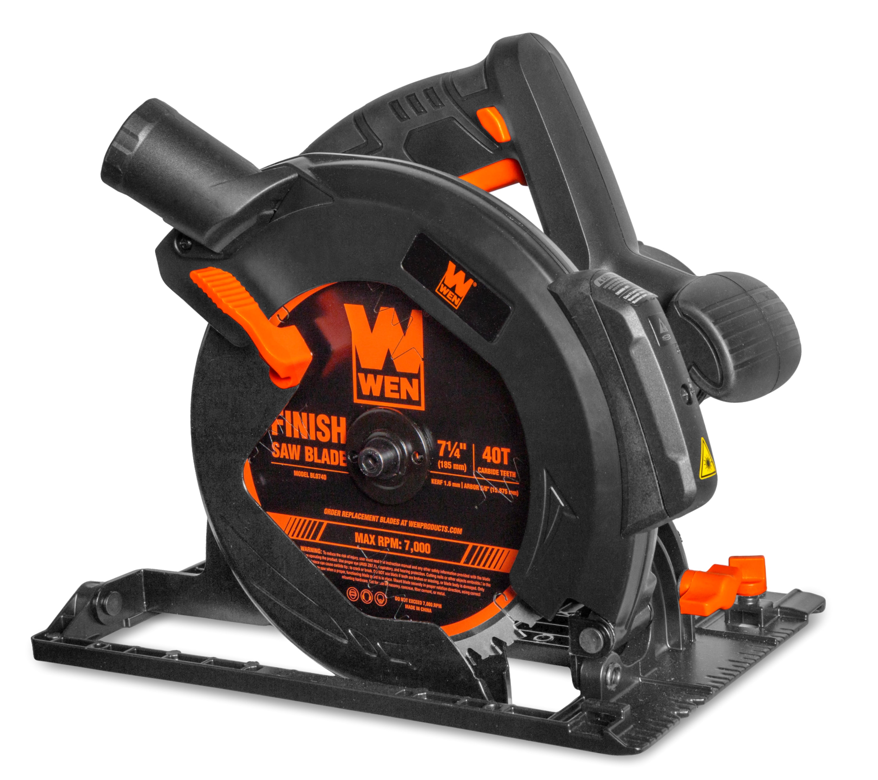 WEN 15-Amp 7.25-Inch Sidewinder Circular Saw with Laser and 2.6-Inch Cutting Depth (CT1525) - Image 1